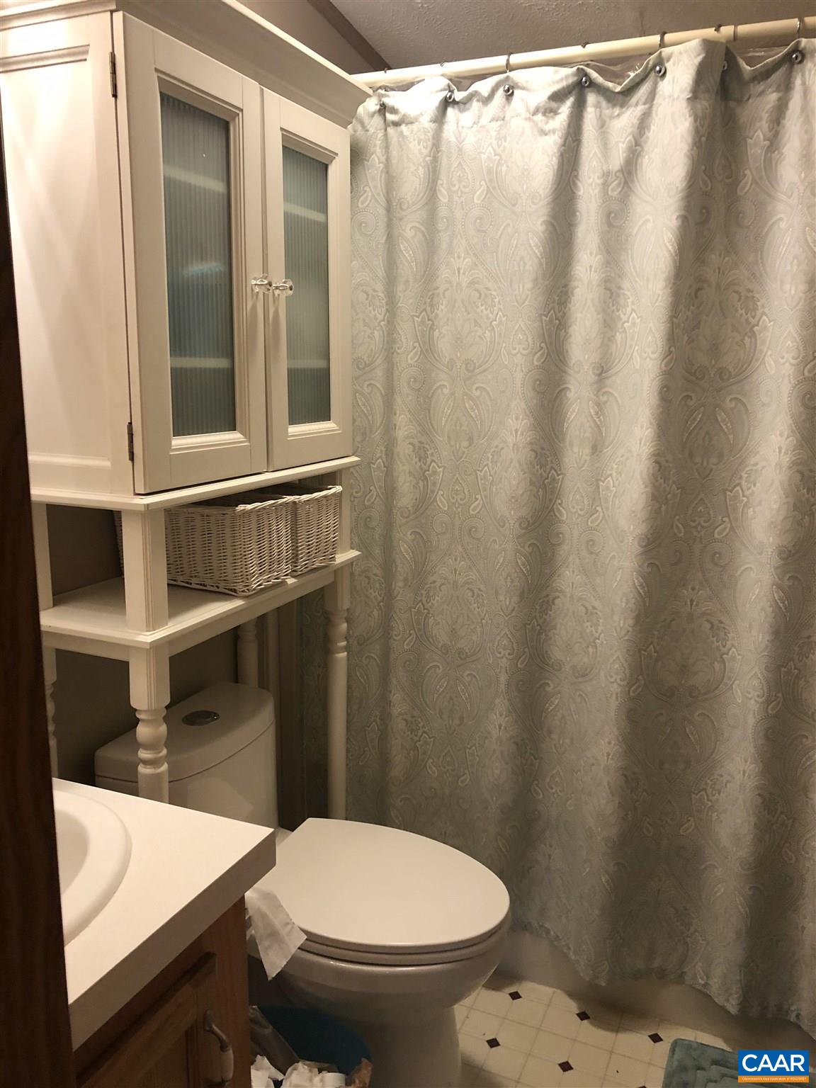 583 Rippin Run Road Ruckersville, VA 22968 - Photo 15 of 28 a bathroom with a toilet and a shower curtain