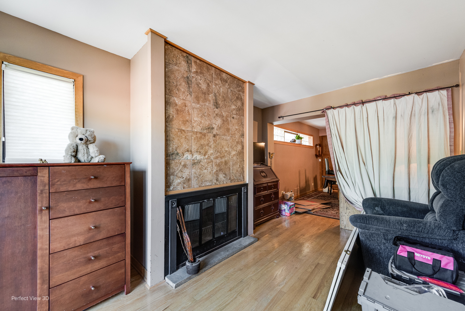 6147 North Harding Avenue Chicago, IL 60659 - Photo 6 of 10 a living room with furniture and a fireplace