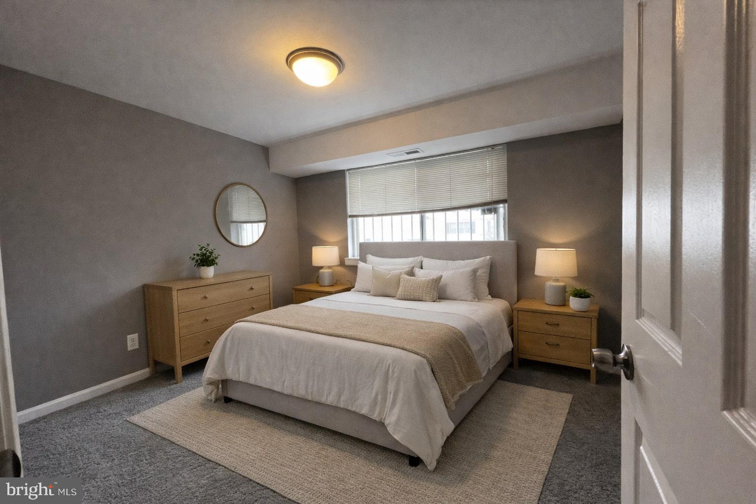 2512 Markham Lane, Unit 1 Landover, MD 20785 - Photo 9 of 13 Bedroom 2. AI staged.