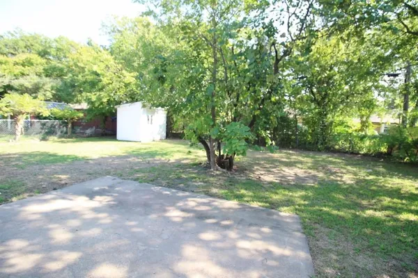 a view of a trees with a yard
