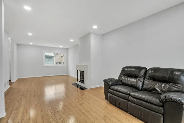 a living room with furniture and a couch