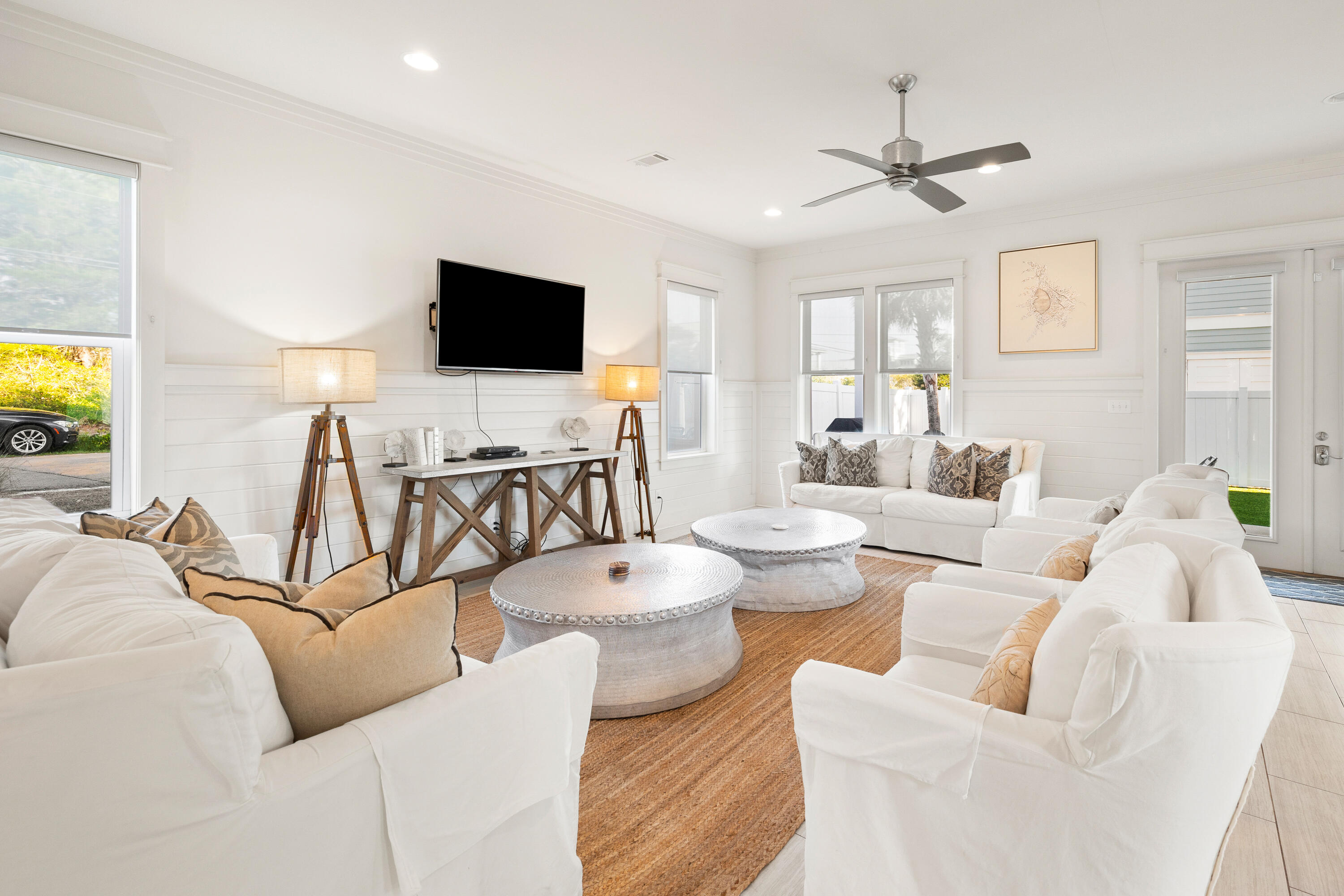 114 South Wall Street Inlet Beach, FL 32461 - Photo 17 of 62 a living room with furniture and a flat screen tv