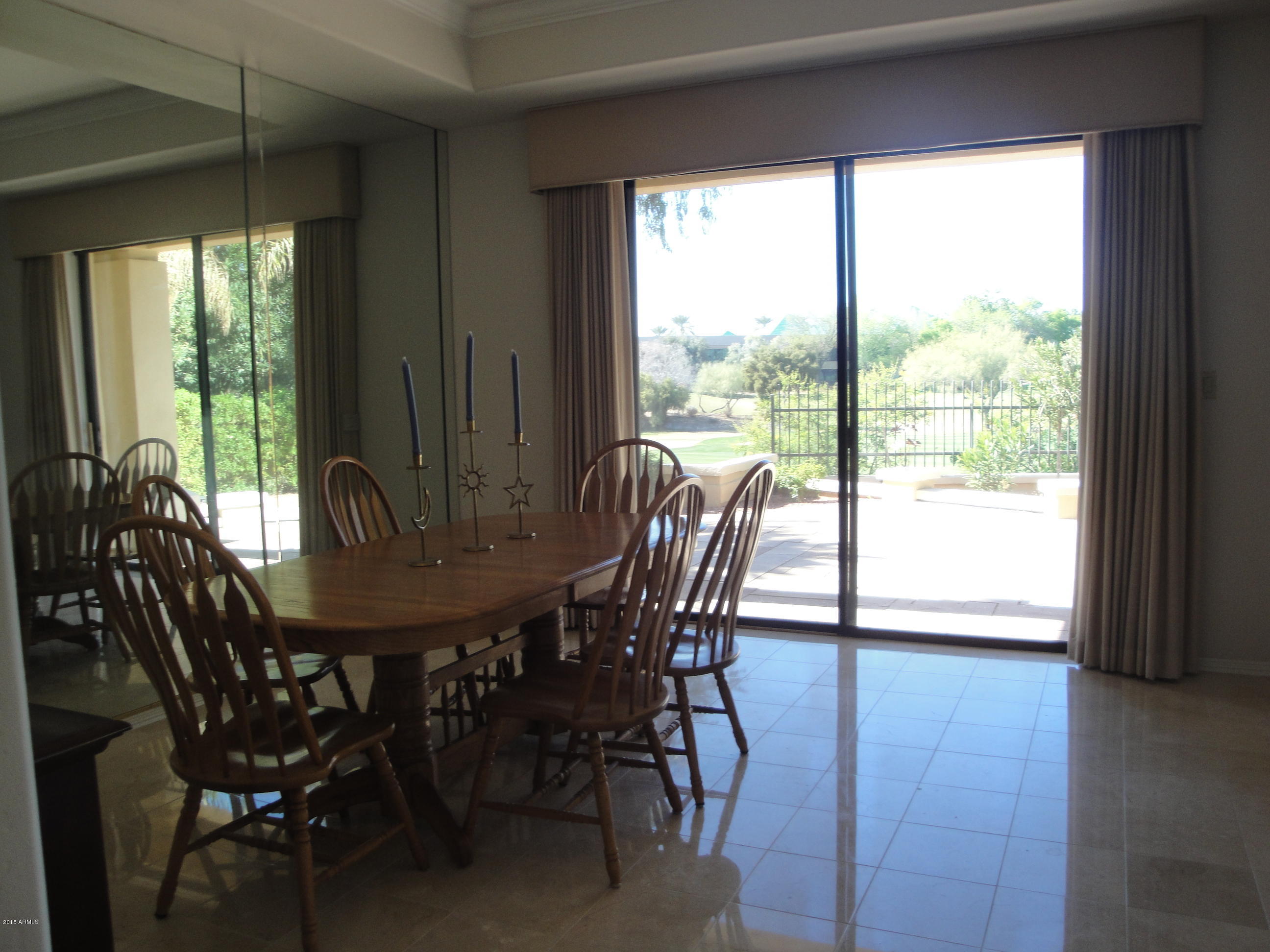 7878 East Gainey Ranch Road, Unit 37 Scottsdale, AZ 85258 - Photo 14 of 59 VIEWS OUT TO PATIO FROM DINNG AREA