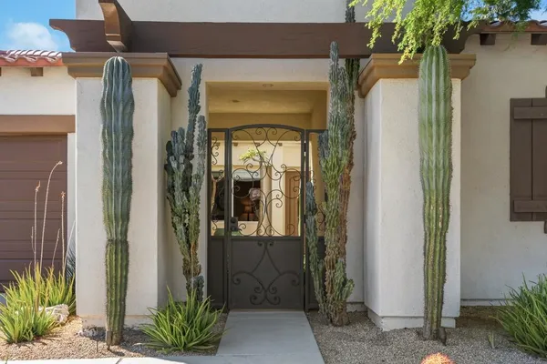 a view of a entryway door of the house