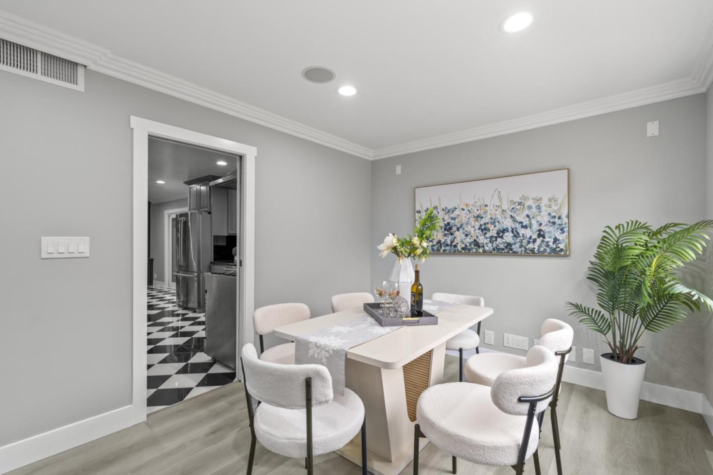 5150 Brookside Lane Concord, CA 94521 - Photo 8 of 51 a dining room with furniture and wooden floor