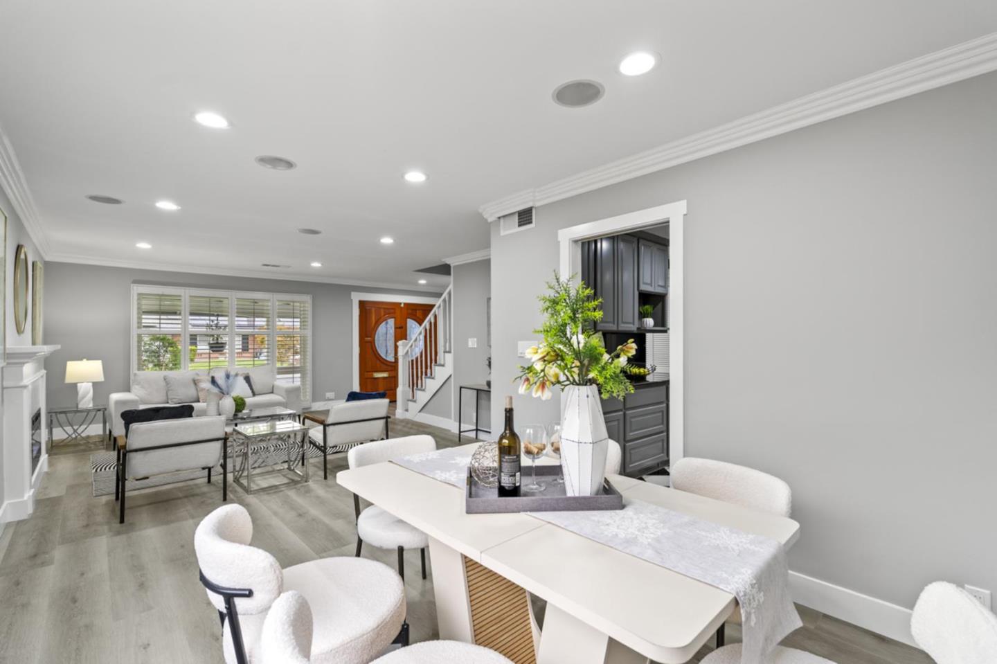 5150 Brookside Lane Concord, CA 94521 - Photo 9 of 51 a living room with fireplace furniture and a potted plant
