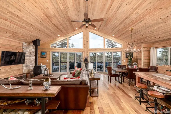 a living room with lots of furniture and a flat screen tv