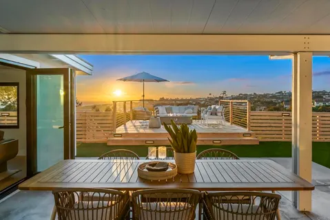 a view of balcony with furniture and outdoor space
