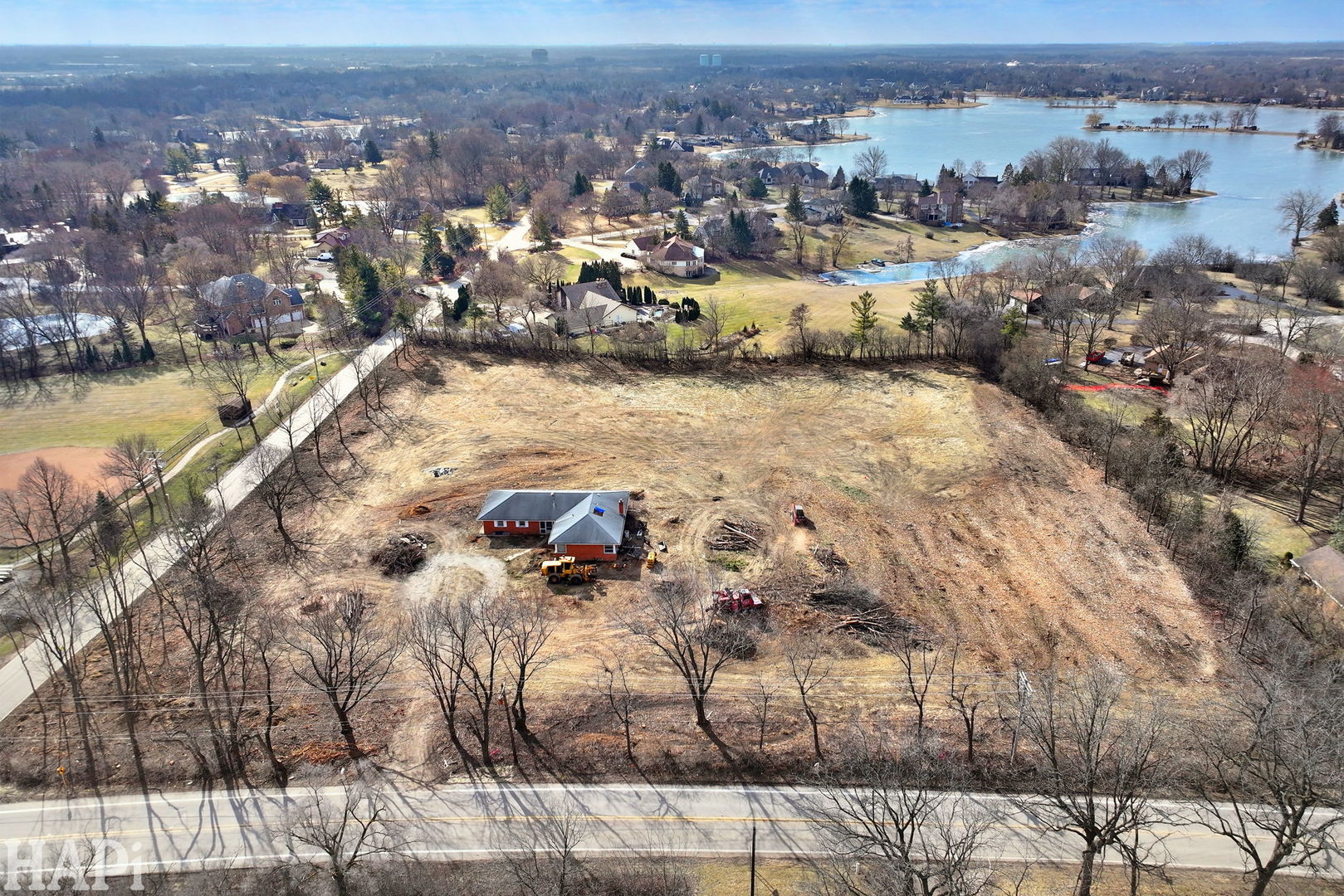 1 West Penny Road South Barrington, IL 60010 - Photo 6 of 30 an aerial view of a house with a lake view