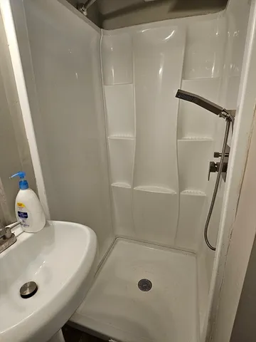 a bathroom with a sink