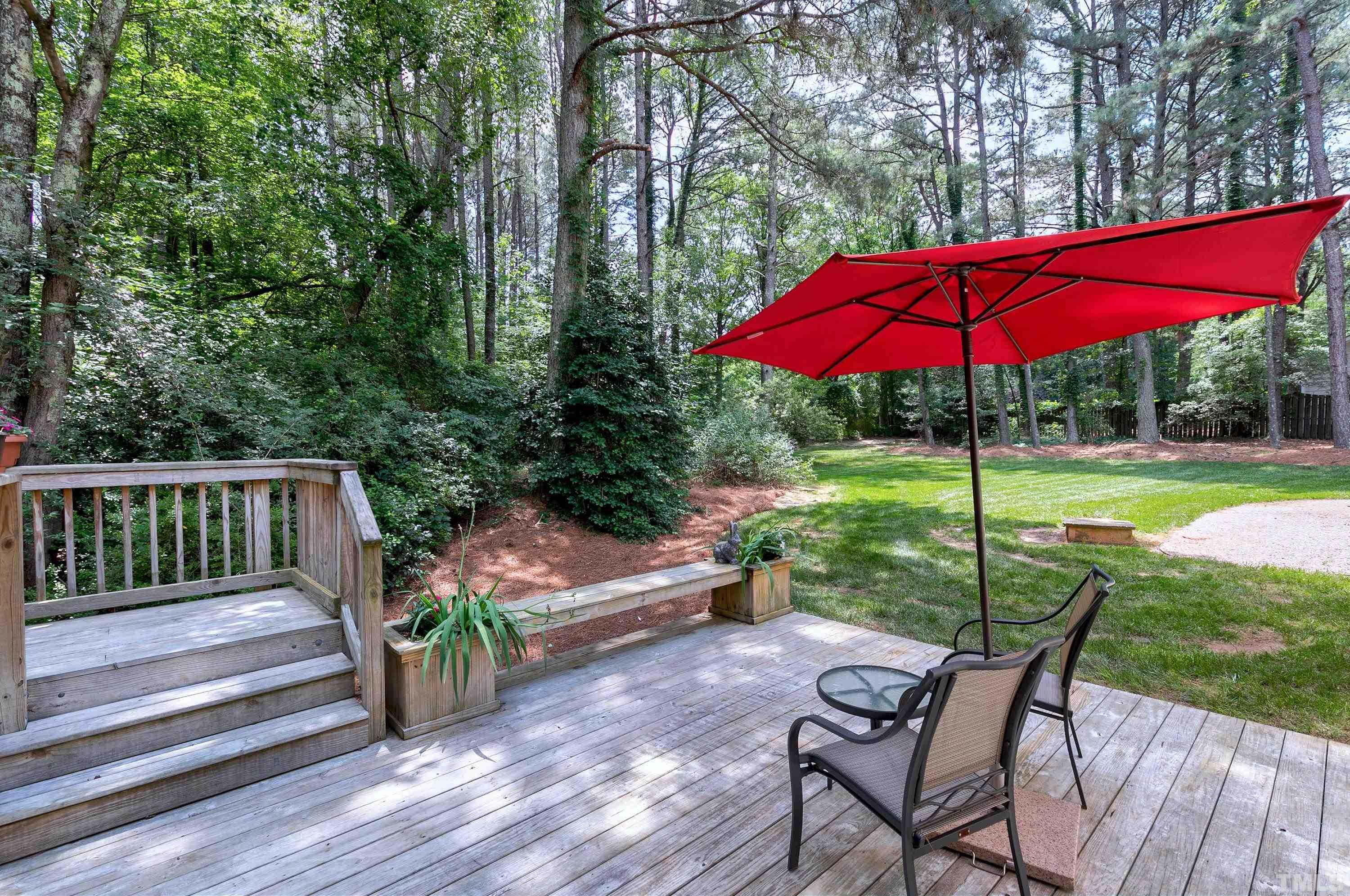 2905 Kenwick Court Raleigh, NC 27613 - Photo 40 of 45 a view of a table and chairs under an umbrella
