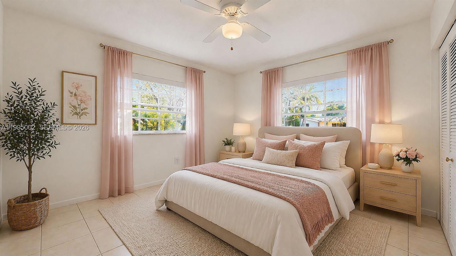 15305 Southwest 104th Avenue Miami, FL 33157 - Photo 41 of 46 a bedroom with a bed and a chandelier