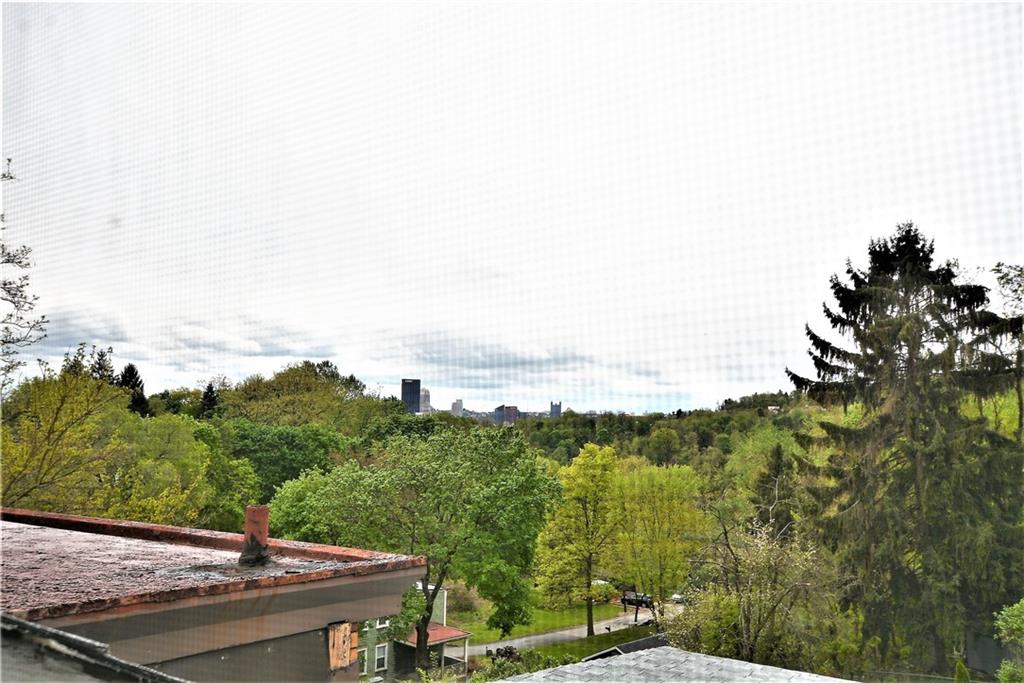 2517 Mt Troy Road Pittsburgh, PA 15212 - Photo 40 of 40 Difficult to see the view in the background of the trees due to rain and overcast.