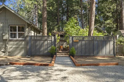 a backyard of a house