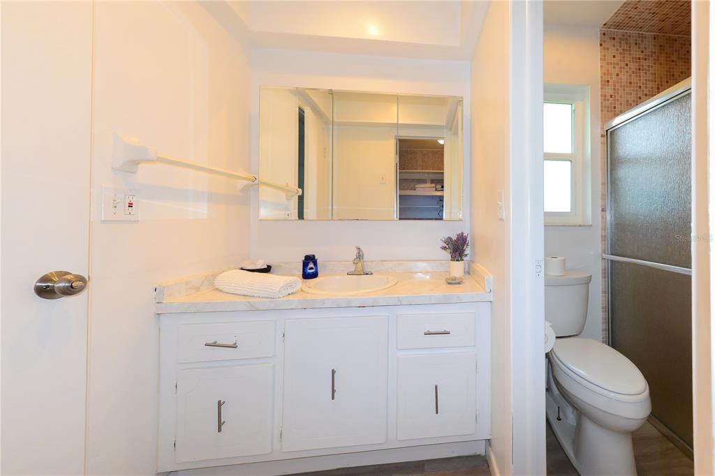 124 Caddy Road Rotonda West, FL 33947 - Photo 24 of 41 a bathroom with a sink a toilet and shower