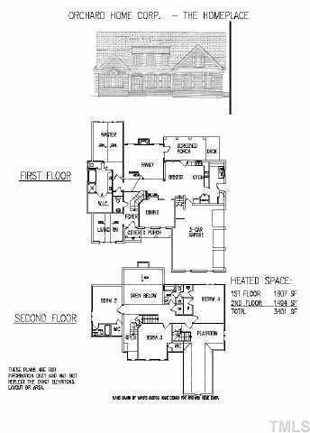 7224 Spring Meadow Lane Raleigh, NC 27606 - Photo 10 of 10 Cutsheet & floorplan. Imprvmnts to floorplan include: Door to laundry; 3 car gar has one double & one single door, etc.
