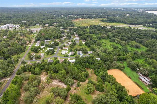 a view of a city and mountains