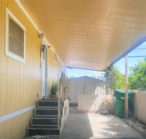 a view of a house with a patio