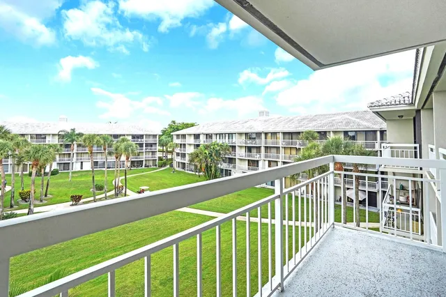 a view of city from a balcony