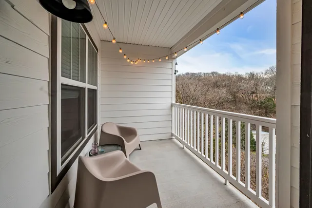 a view of a city from a balcony