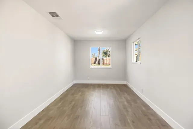 an empty room with a window