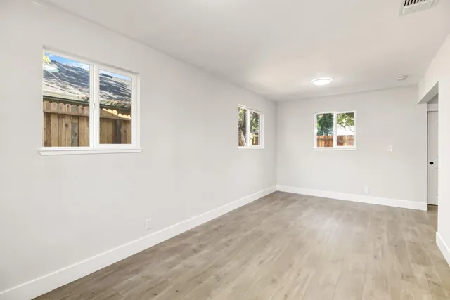 an empty room with a window