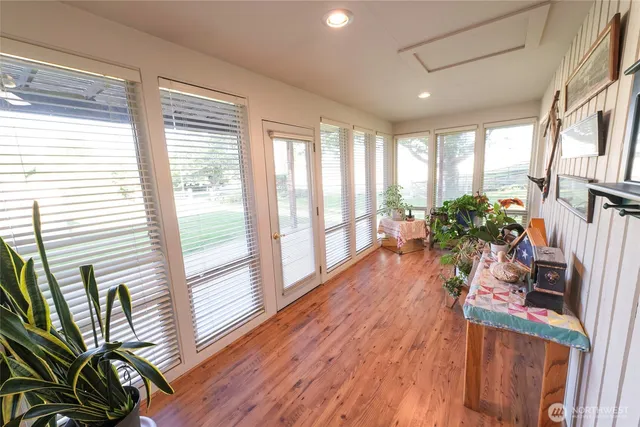 a very nice looking room with a large window