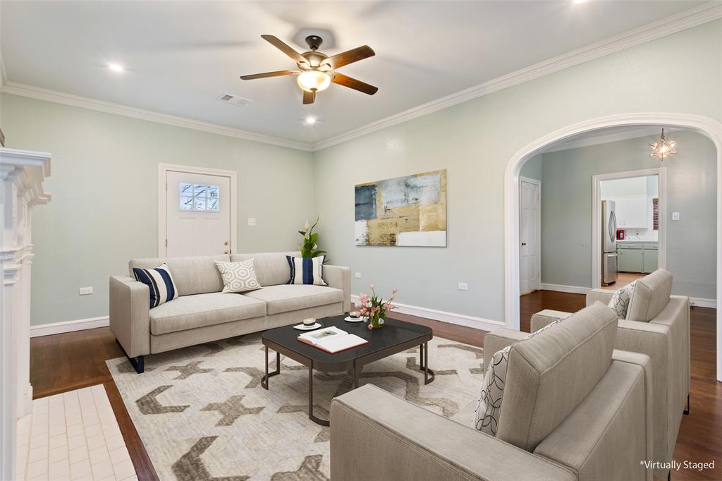 2600 Maple Avenue Waco, TX 76707 - Photo 7 of 28 a living room with furniture a view of bedroom and a table