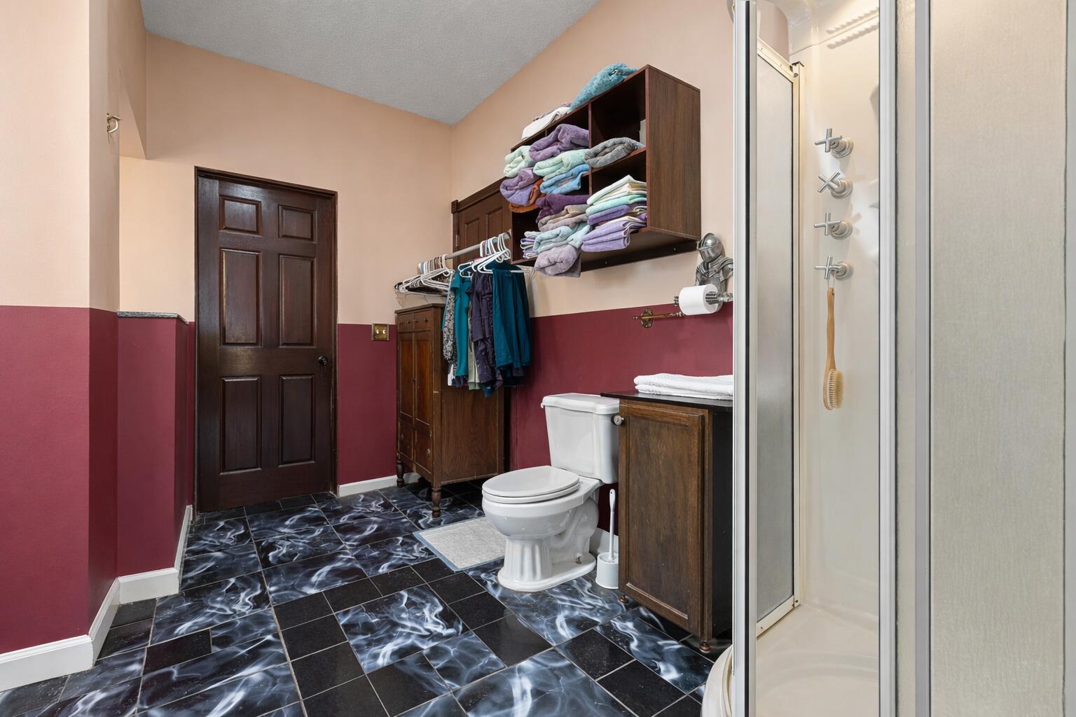 3115 West 800th Street North Rensselaer, IN 47978 - Photo 27 of 36 a bathroom with a toilet and a shower