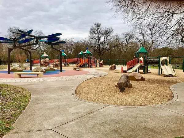 a view of outdoor space with seating