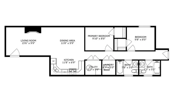$1,900 | 5848 South Prairie Avenue, Unit G, Chicago, IL 60637