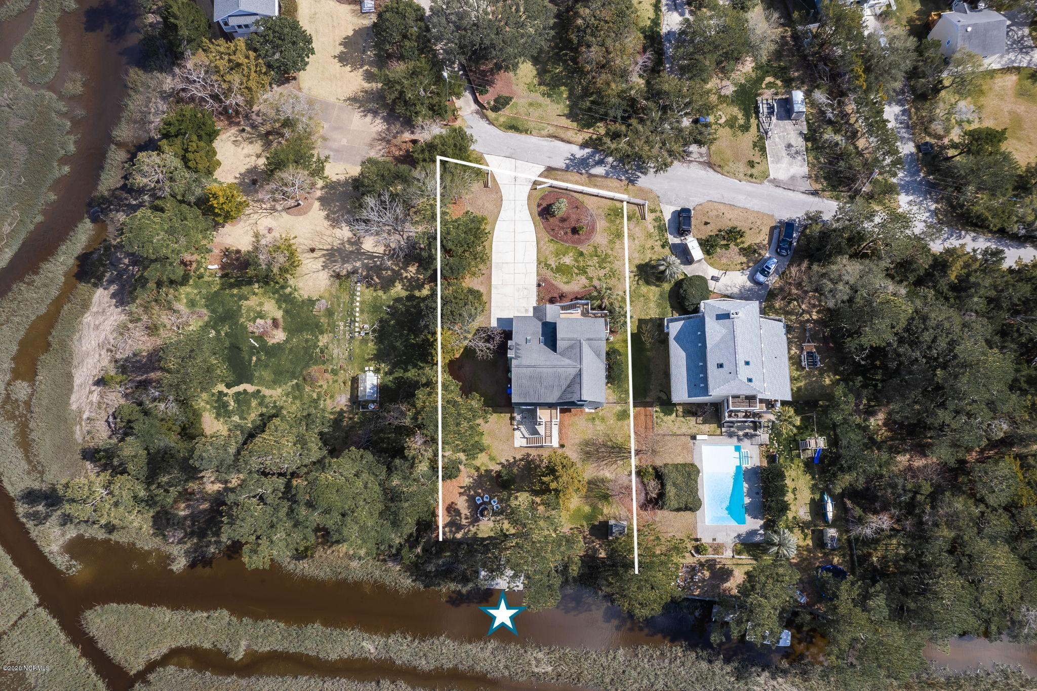5545 Peden Point Road Wilmington, NC 28409 - Photo 30 of 31 aerial photo 2