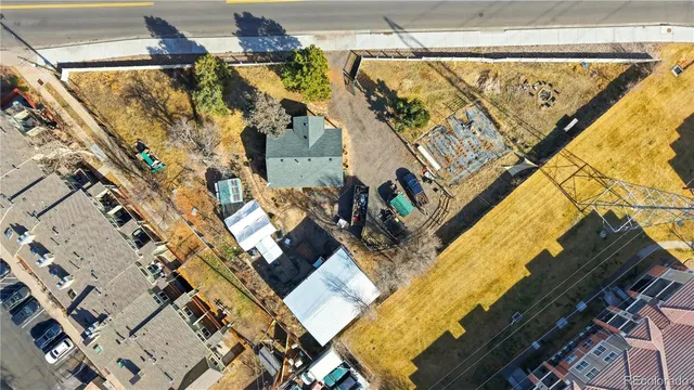 an aerial view of a city