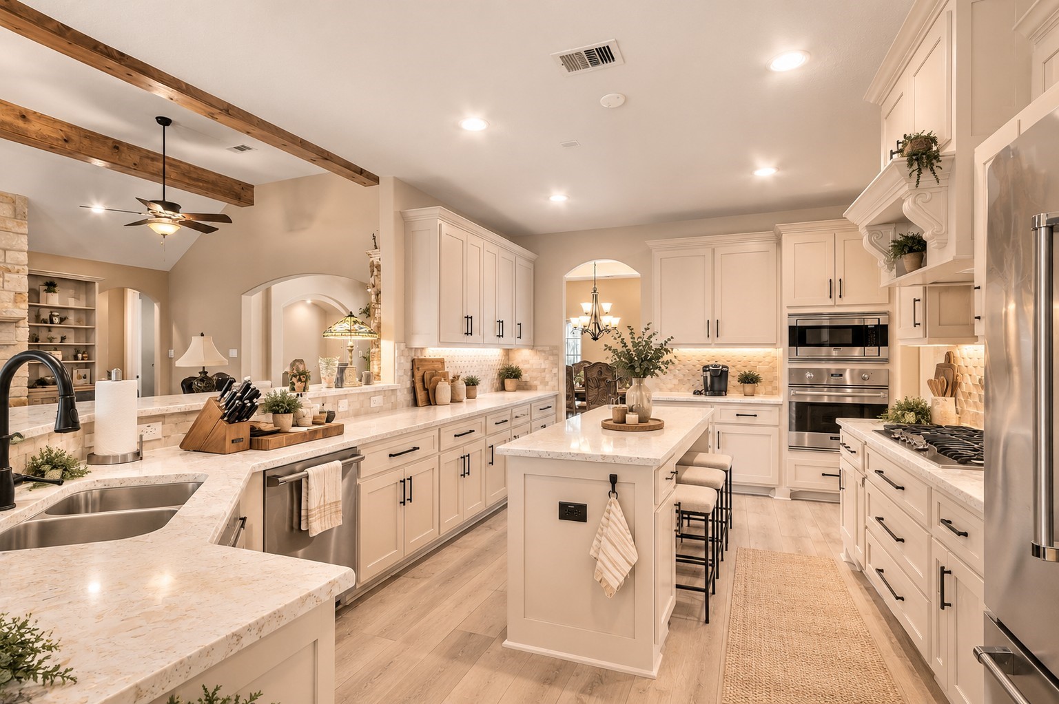 1142 Fletcher Anderson, TX 77830 - Photo 21 of 48 This image is a visualization of what the kitchen might look like with updated finishes and hardware