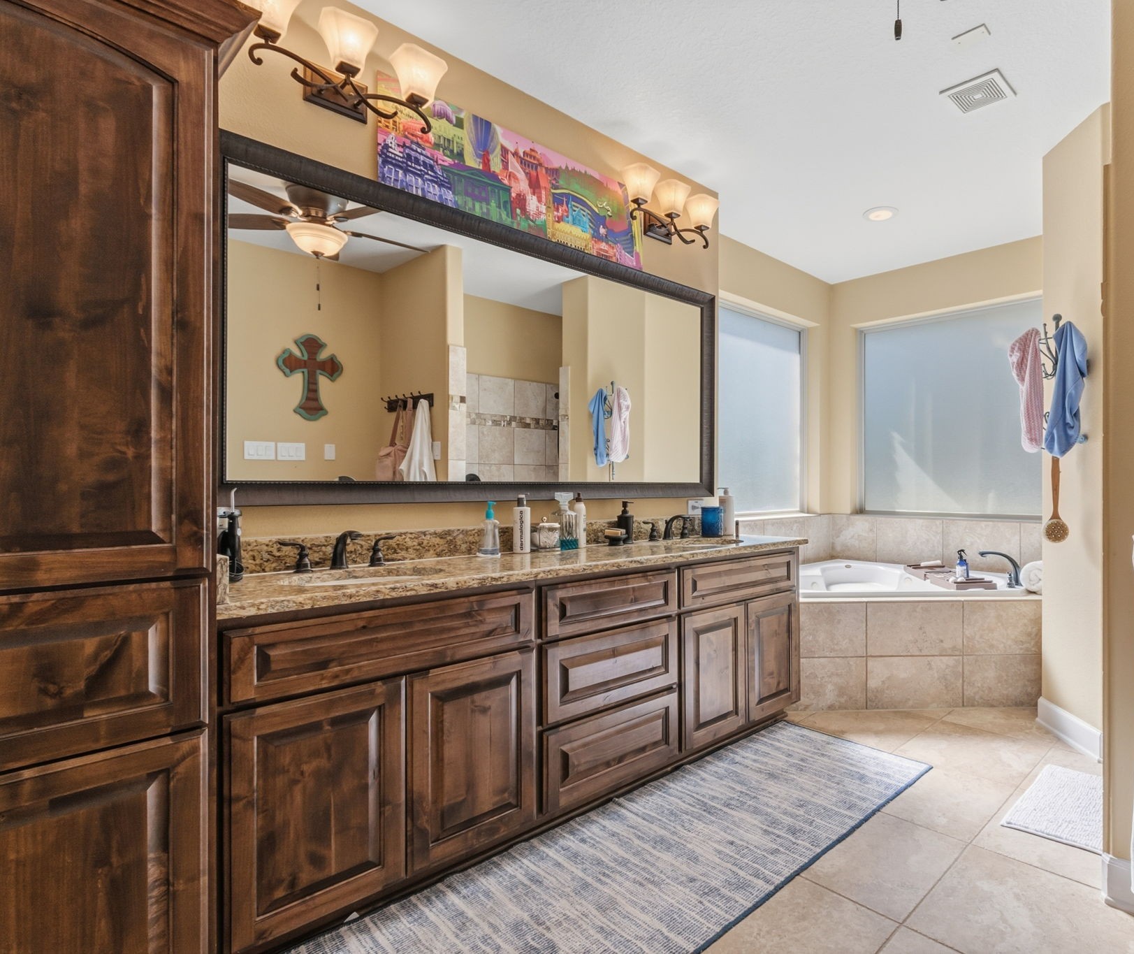 1142 Fletcher Anderson, TX 77830 - Photo 28 of 48 This an image of the beautiful primary bath with its current finishes and hardware, the next image is a visualization of what the primary bathroom might look like with updated finishes and hardware