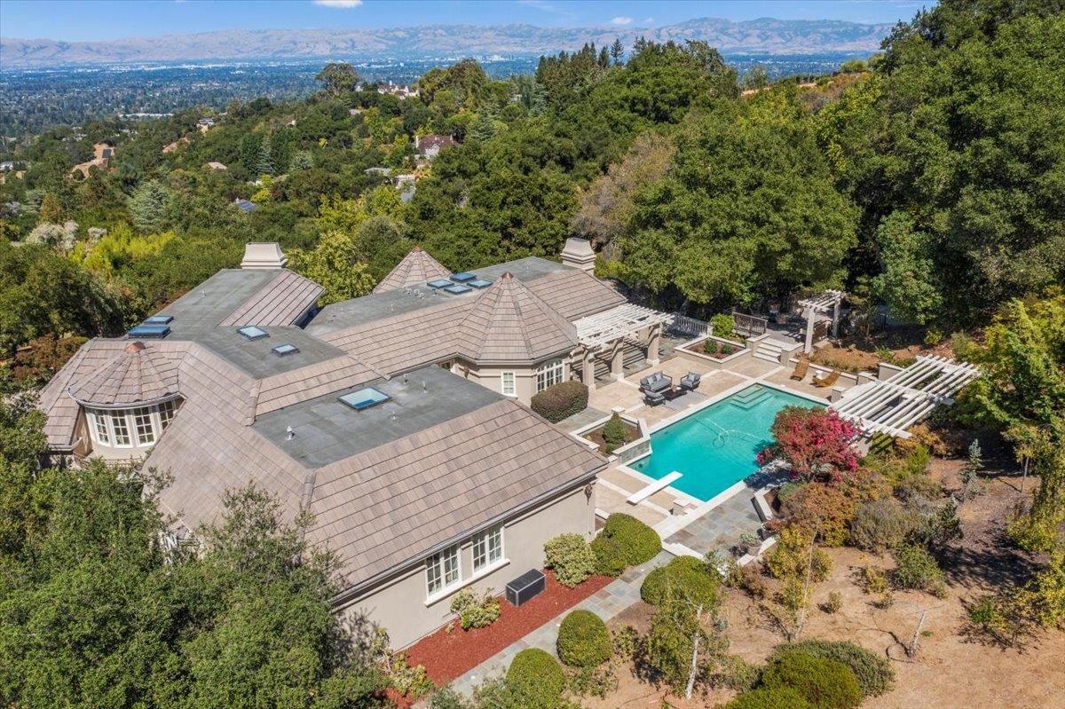 14113 Pike Road Saratoga, CA 95070 - Photo 70 of 78 an aerial view of a house with a garden