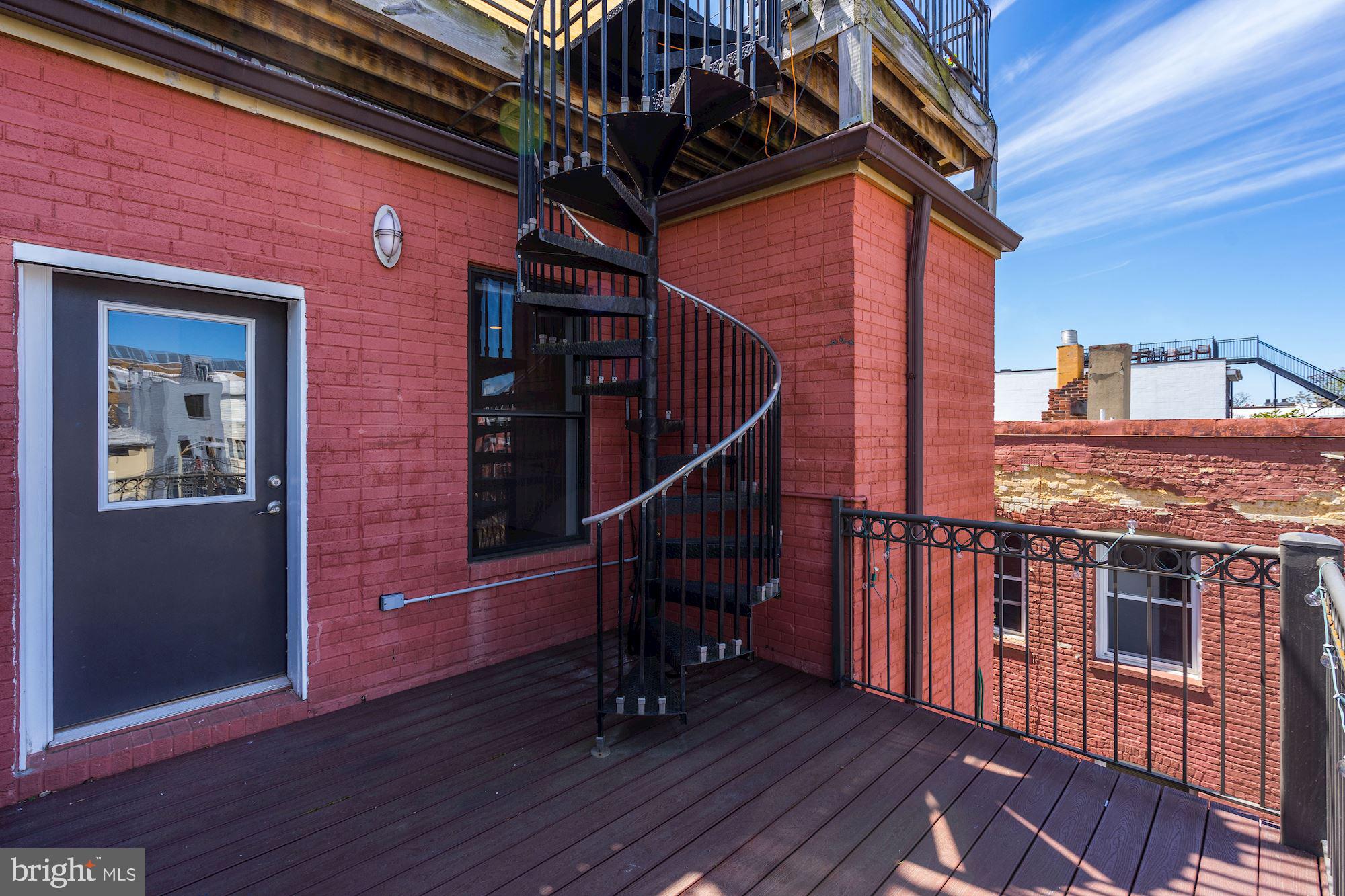 1105 Park Road Northwest, Unit 7 Washington, DC 20010 - Photo 25 of 35 Terrace off of master BR. access to roof deck