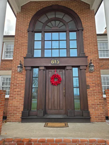 a front view of a house