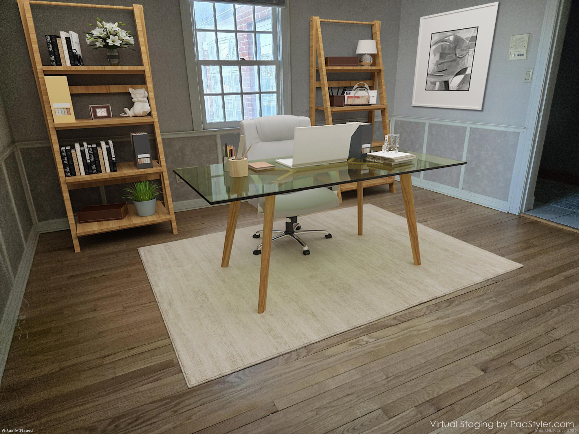 615 Ridge Road Wethersfield, CT 06109 - Photo 22 of 40 a view of a workspace with furniture and a window