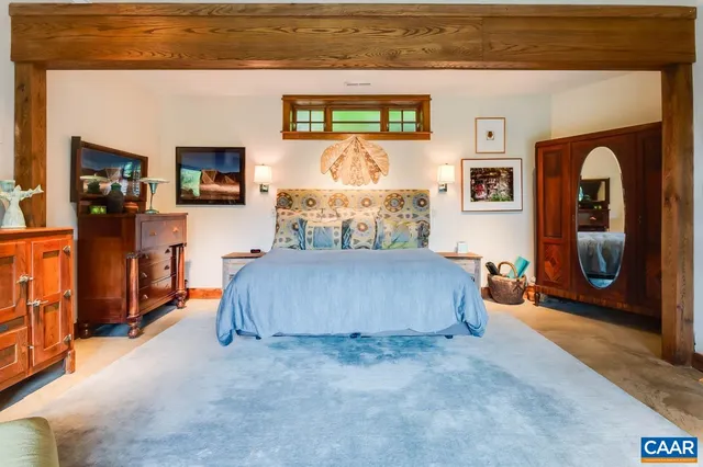 a view of lake with green space