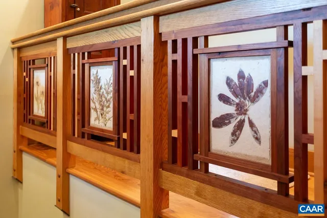 a view of a garden with a bench