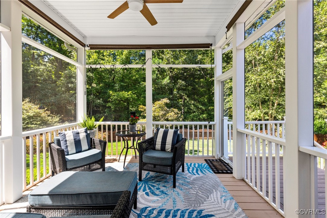14619 Forest Row Trail Midlothian, VA 23112 - Photo 28 of 43 a balcony with furniture and garden view