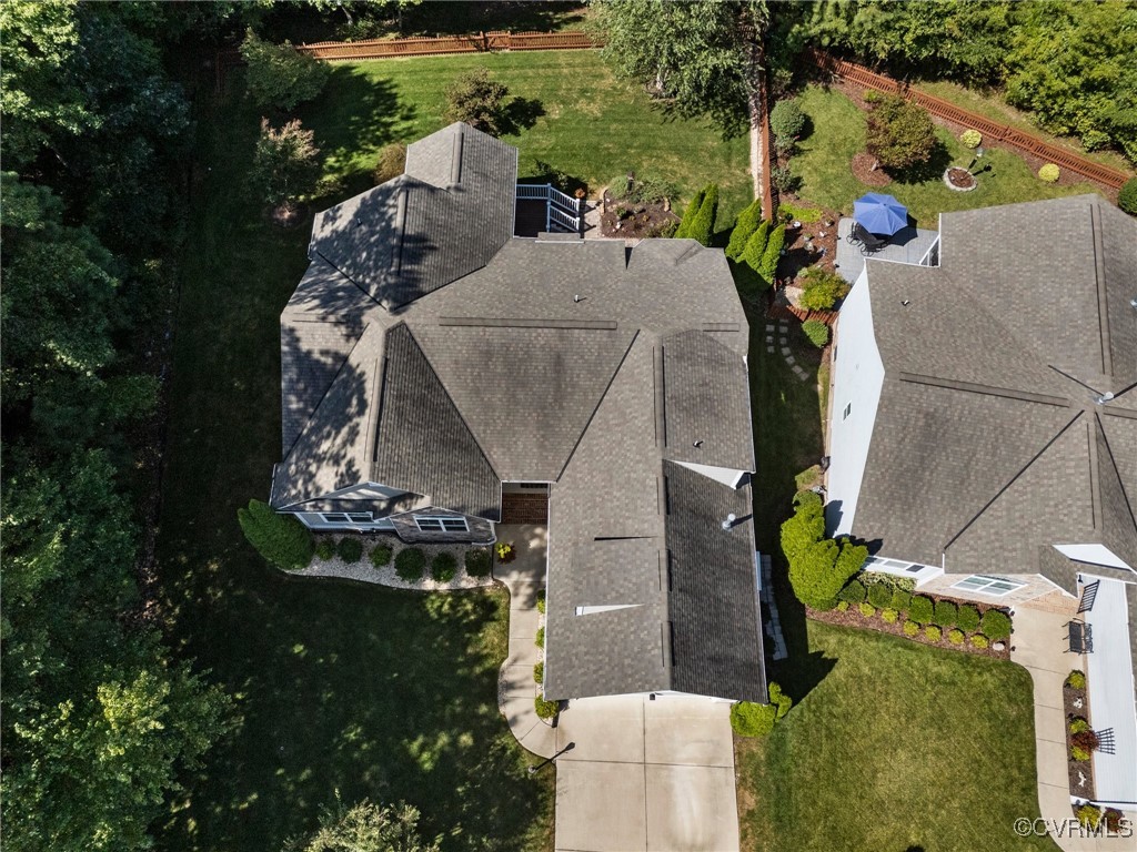 14619 Forest Row Trail Midlothian, VA 23112 - Photo 42 of 43 an aerial view of a house with a yard