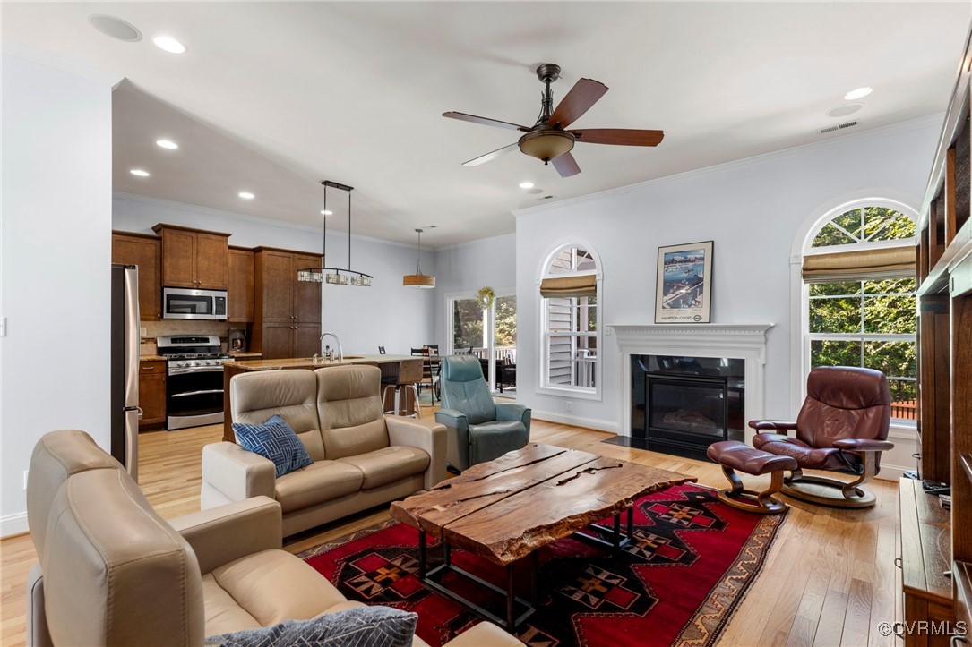 14619 Forest Row Trail Midlothian, VA 23112 - Photo 8 of 43 a living room with furniture and a fireplace