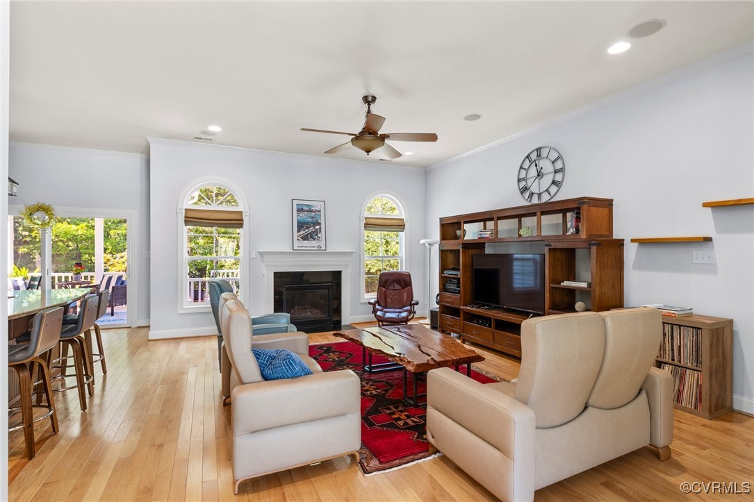 14619 Forest Row Trail Midlothian, VA 23112 - Photo 9 of 43 a living room with furniture a fireplace and a flat screen tv