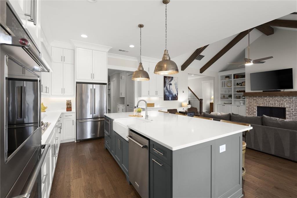 3809 Cochran Lake Road Marietta, GA 30062 - Photo 13 of 40 a view of kitchen with sink and refrigerator