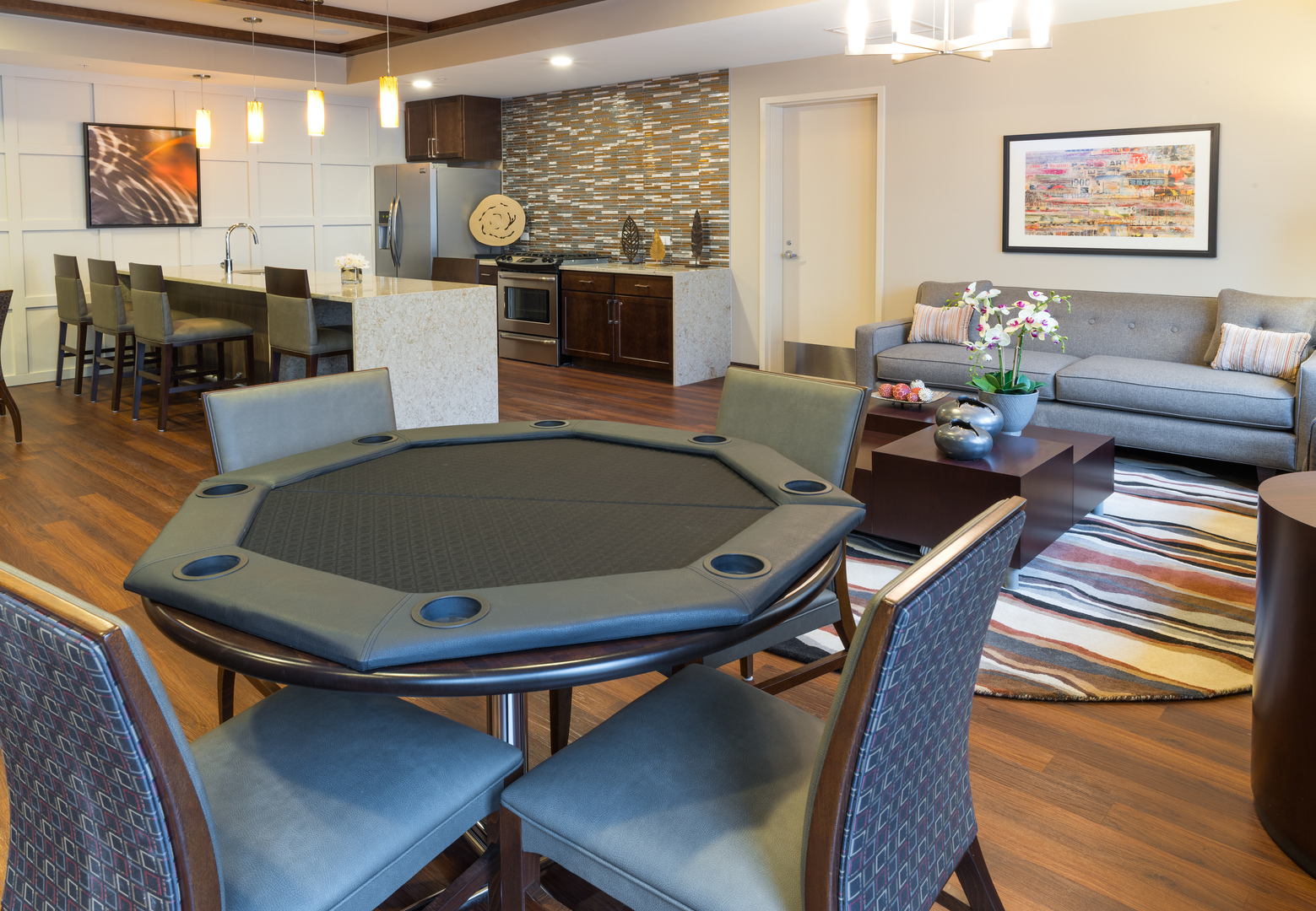 255 North Addison Avenue, Unit 431 Elmhurst, IL 60126 - Photo 18 of 21 a living room with furniture pool table and flat screen tv