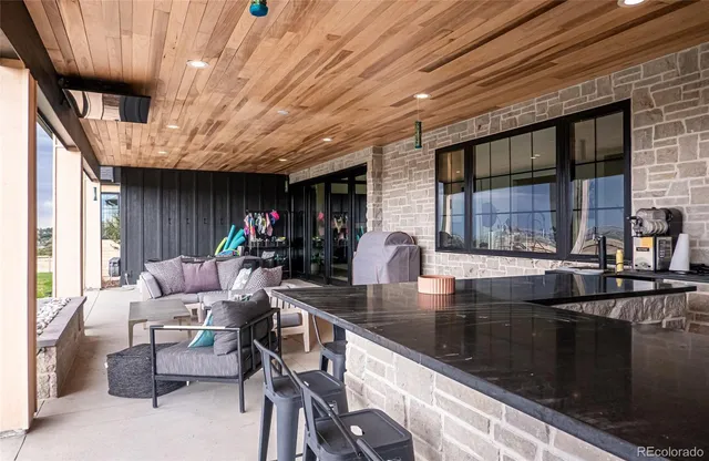 a kitchen with granite countertop lots of counter top space