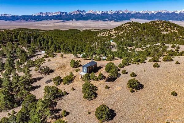 a view of a city with a mountain