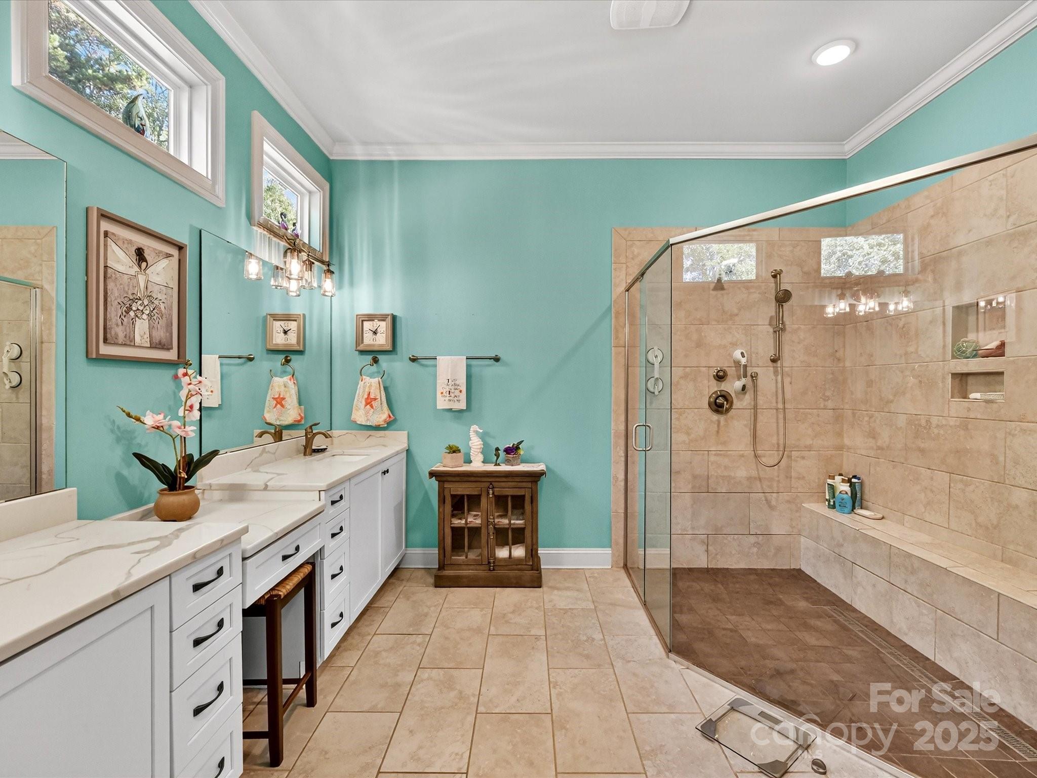 2006 Laney Pond Road Matthews, NC 28104 - Photo 19 of 30 a spacious bathroom with double vanity and a shower